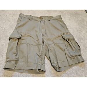 Polo Ralph Lauren Shorts Mens 36 Olive Green Cargo Classic Polo Chino Flat Front